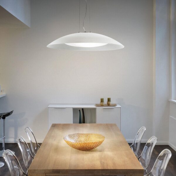 Lampadario a sospensione LENA SP3 bianca D74 3xE27 max 60W Ideal Lux - immagine 2