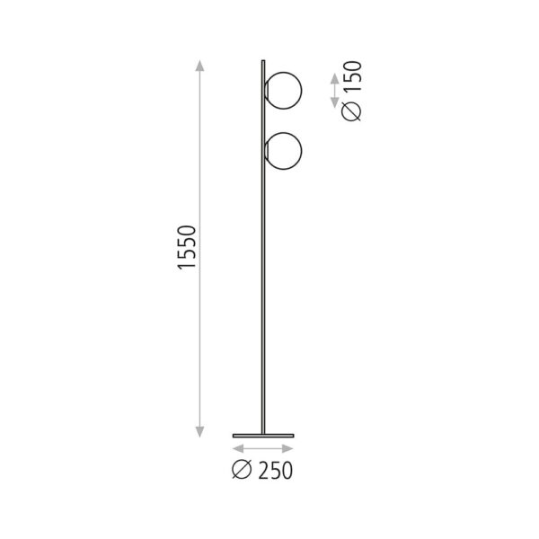 Lampada da terra ACB KIN 8169 2x5W 740lm 3000K - immagine 2