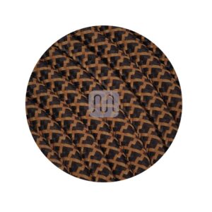 Cavo elettrico tessuto Nero/whiskey 2*0,75mm Merlotti