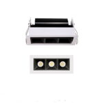 Multilampada a incasso 9W 530lm 50° luce calda 3000K CRI90 NVC
