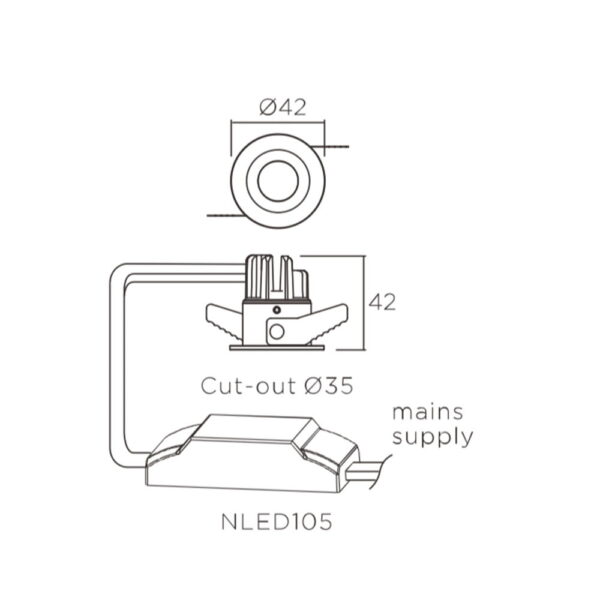 Faretto incasso alluminio 2W 150lm 30° luce naturale 4000K NVC - immagine 2