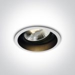 Portafaretto incasso nero 1xR111 GU10 max 75W Onelight
