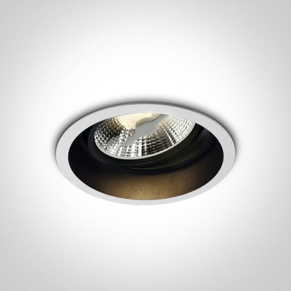 11110AD Portafaretto incasso nero 1xR111 GU10 max 75W Onelight - immagine 1