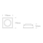 Portafaretto incasso alluminio 1xGU10 AR111 Onelight - immagine 2