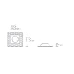 Portafaretto incasso quadrato 1xGU10 AR111 Onelight - immagine 2