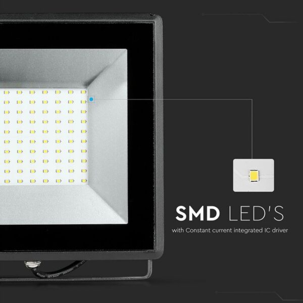 Proiettore LED SMD slim 100W 8500lm 110° 4000K IP65 - V-tac 5965 - immagine 3
