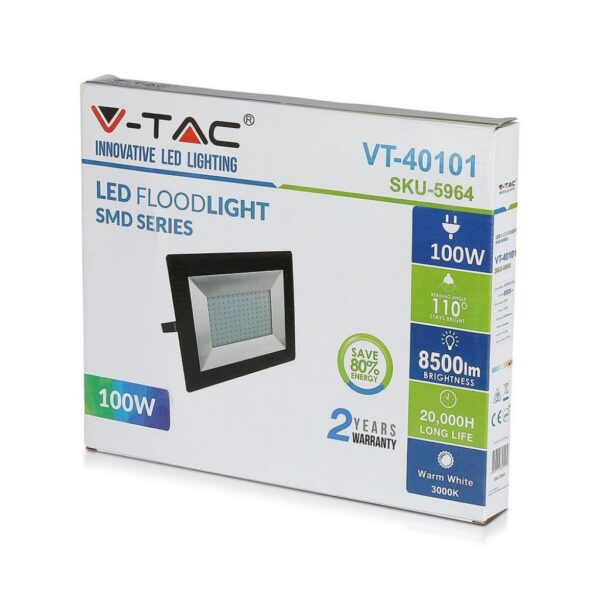 Proiettore LED SMD slim 100W 8500lm 110° 4000K IP65 - V-tac 5965 - immagine 6
