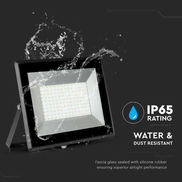 Proiettore LED SMD slim 100W 8500lm 110° 4000K IP65 - V-tac 5965 - immagine 5