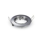 Portafaretto rotondo GU10 direzionabile corpo cromato orientabile - V-tac 3589