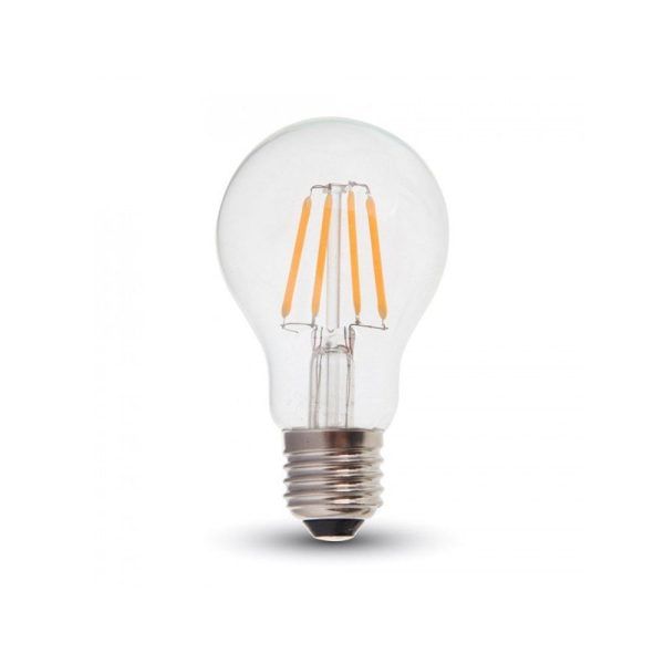 V7119 Lampadina LED Filamento E27 A60 4W 400lm 300° luce naturale 4000K V-tac 7119 - immagine 1