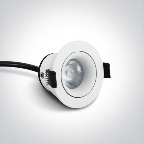 Faretto incasso bianco 3W 240lm 36° 3000K IP44 Onelight - immagine 2