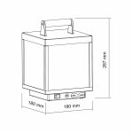 Lampada da esterno VISOR BIANCA 5W ricaricabile 120° 3000K IP54 Beneito - immagine 2