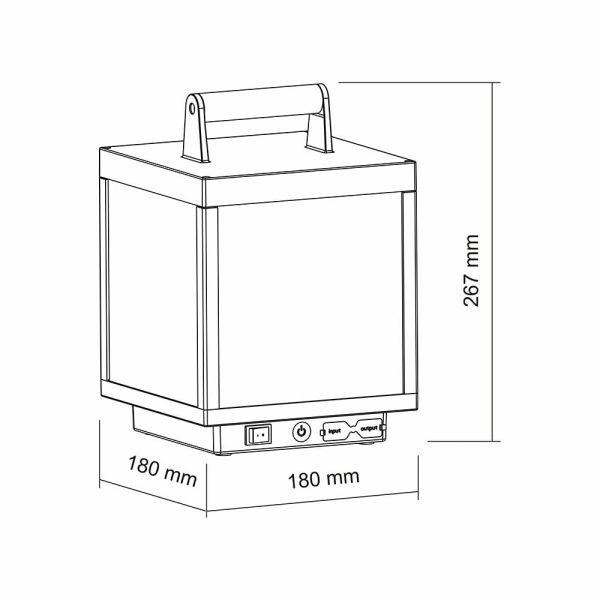 Lampada da esterno VISOR BIANCA 5W ricaricabile 120° 3000K IP54 Beneito - immagine 2