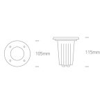 Faretto incasso calpestabile GU10 max 35W IP67 Onelight - immagine 2