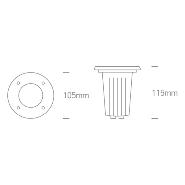 Faretto incasso calpestabile GU10 max 35W IP67 Onelight - immagine 2