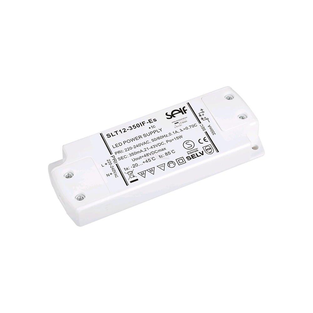 Alimentatore LED tensione costante 15W IP20 350mA TECNEL 