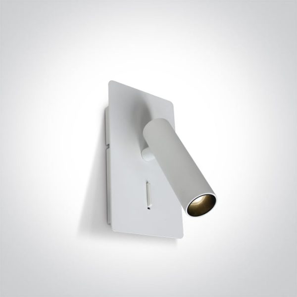 Lampada da parete orientabile 3W 150lm luce calda 3000K IP20 con USB Onelight - immagine 1
