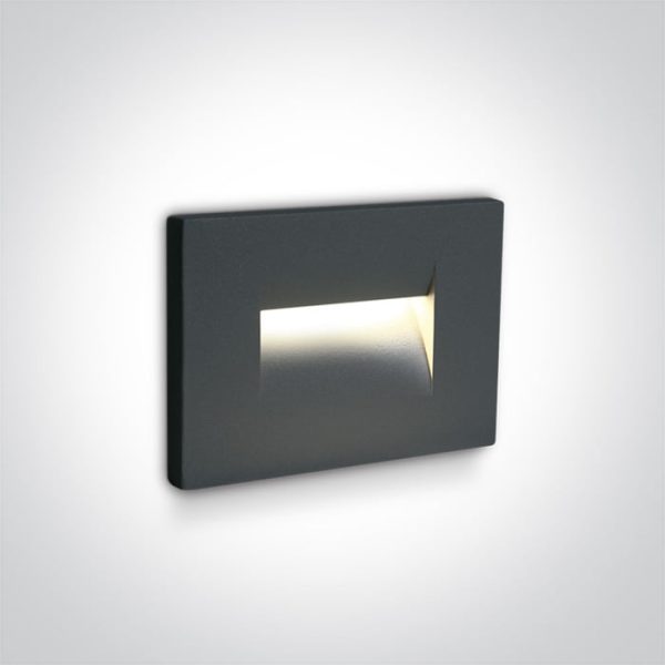 Segnapasso antracite 3,6W 85lm luce calda 3000K 44° IP65 Onelight - immagine 1