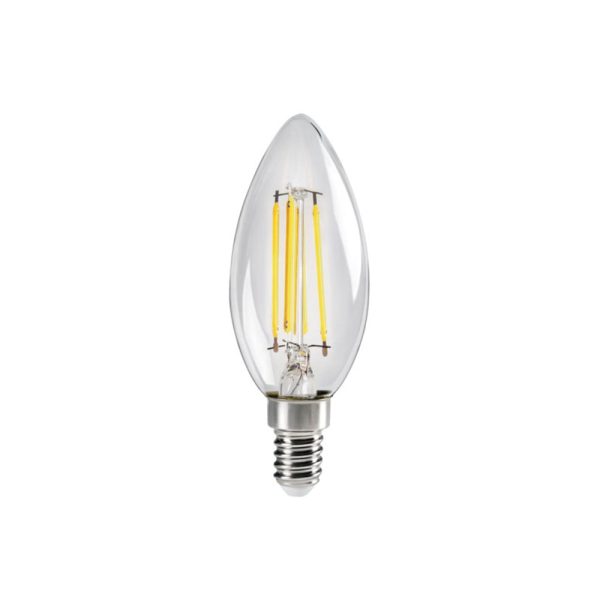 Lampadina LED filamento candela E14 4,5W 470lm 320° luce naturale 4000K - Kanlux - immagine 1