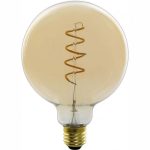 Lampadina LED E27 G125 4W 200lm LUCE CALDA 2000K dimmerabile