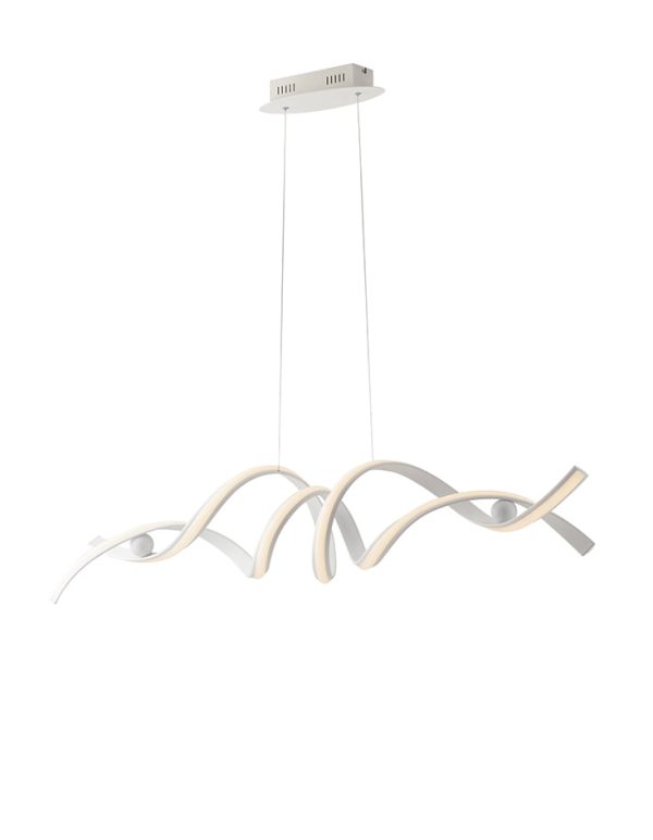 Sospensione LED Mystral bianca 40W 2400lm 4000K 115X25cm - Luce Ambiente Design - immagine 1