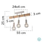 Plafoniera Arizona corpo bianco  3XE27 - Luce Ambiente Design - immagine 2