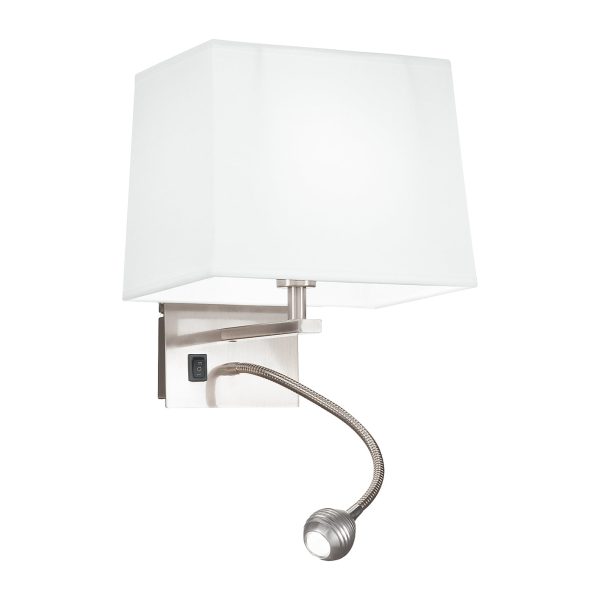 Applique LED Helly corpo bianco 1XE14 + 1X3W 160lm 4500K - Luce Ambiente Design - immagine 1