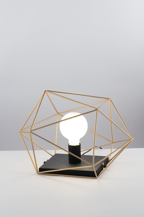 I-ABRAXAS-L1-ORO Lume Abraxas corpo nero/oro 1XE27 - Luce Ambiente Design - immagine 1