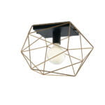 Plafoniera Abraxas corpo nero/oro 1XE27 - Luce Ambiente Design