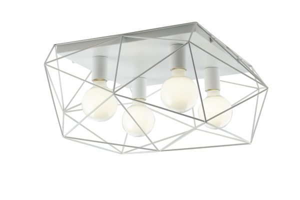 Plafoniera Abraxas corpo bianco 4XE27 - Luce Ambiente Design - immagine 1