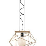 Sospensione Abraxas corpo nero/oro 1XE27 - Luce Ambiente Design