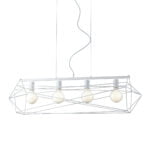 Sospensione Abraxas corpo bianco 4XE27 - Luce Ambiente Design