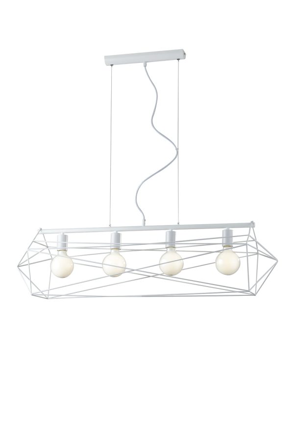 Sospensione Abraxas corpo bianco 4XE27 - Luce Ambiente Design - immagine 1