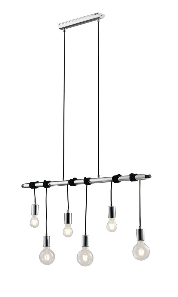 Sospensione Admiral corpo cromo 6XE27 - Luce Ambiente Design - immagine 1