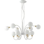 Sospensione Aida corpo bianco/oro 12XG9 - Luce Ambiente Design