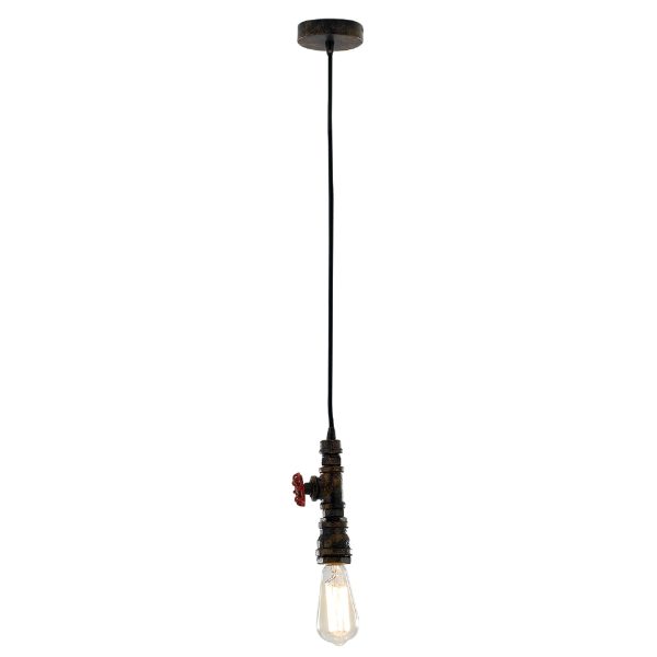 Sospensione Amarcord corpo Ruggine 1XE27  - Luce Ambiente Design - immagine 1