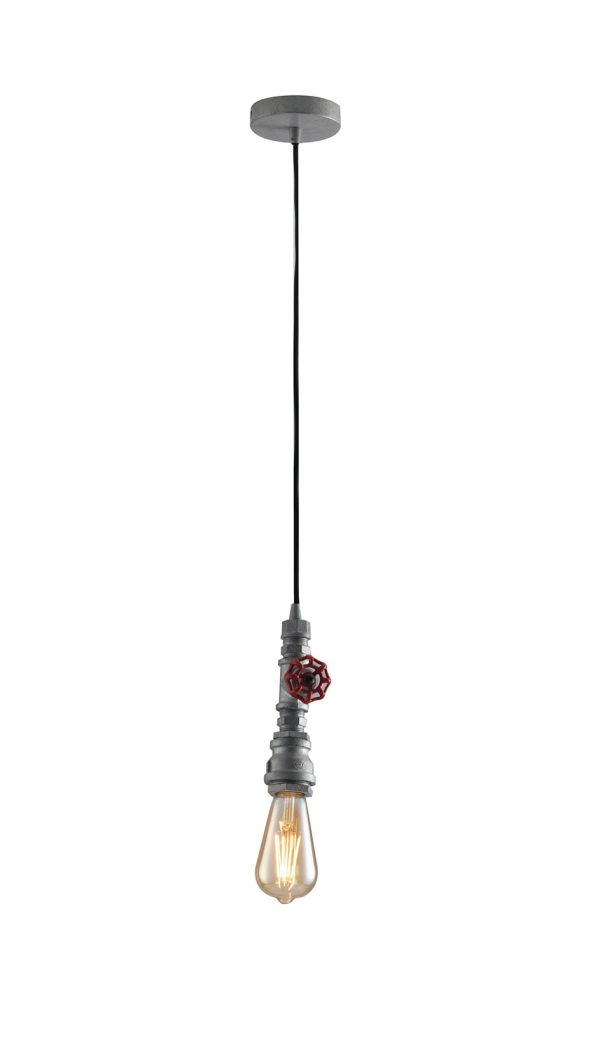 Sospensione Amarcord corpo zincato 1XE27 - Luce Ambiente Design - immagine 1