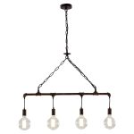 Sospensione Amarcord corpo Ruggine 4XE27 - Luce Ambiente Design