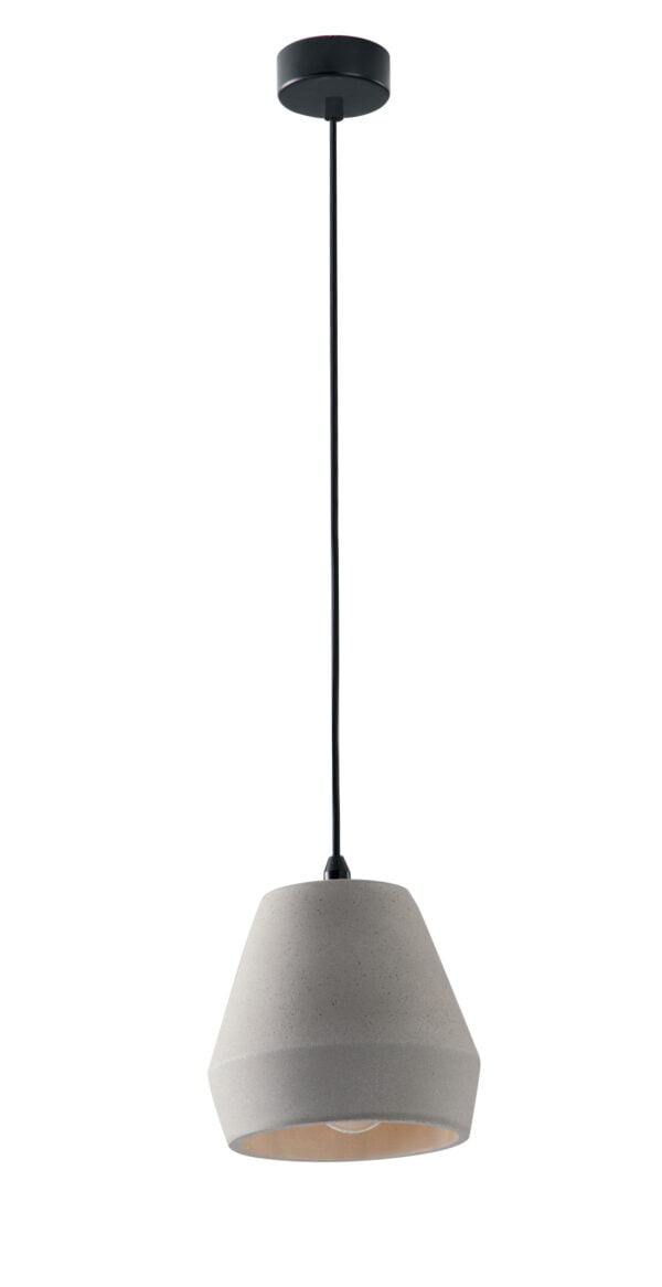Sospensione Ando corpo grigio 1XE27 - Luce Ambiente Design - immagine 1