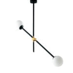 Sospensione Antitesi corpo nero/oro 2XE14 - Luce Ambiente Design