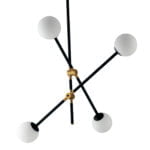 Sospensione Antitesi corpo nero/oro 4XE14 - Luce Ambiente Design