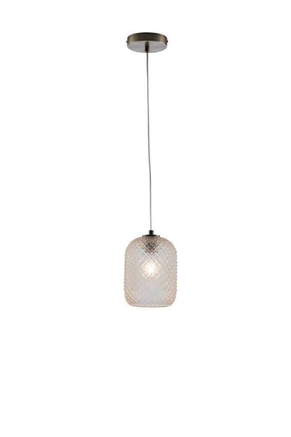 Sospensione  Ashford corpo ambra 1XE27 - Luce Ambiente Design - immagine 1