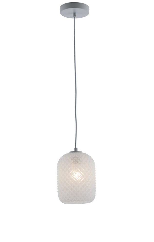 Sospensione  Ashford corpo bianco 1XE27 Luce Ambiente Design - immagine 1
