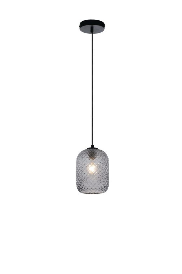 Sospensione  Ashford corpo fume' 1XE27 - Luce Ambiente Design - immagine 1