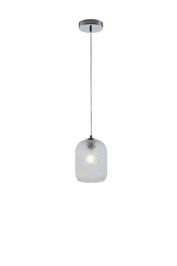 Sospensione  Ashford corpo trasparente 1XE27- Luce Ambiente Design - immagine 1