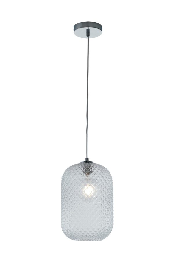 Sospensione  Ashford corpo trasparente 1XE27 20X34,5CM - Luce Ambiente Design - immagine 1