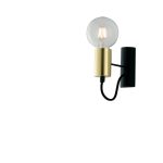 Applique Axon nero/oro 1XE27 - Luce Ambiente Design