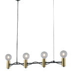 Sospensione Axon nero/oro 4XE27 - Luce Ambiente Design