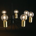 Sospensione Axon nero/oro 8XE27 - Luce Ambiente Design