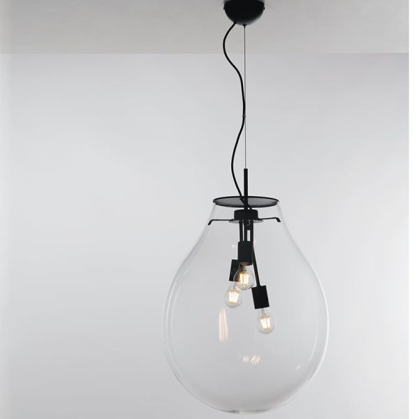 Sospensione Azuma corpo trasparente E 3XE27 - Luce Ambiente Design - immagine 1